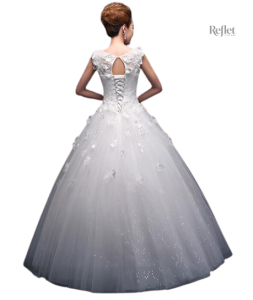 Robe de mariée évasée, design princesse intemporel pour le grand jour