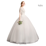 Robe de mariée élégante pour silhouette féminine ronde