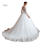 Robe de mariée classique à effet bouffant