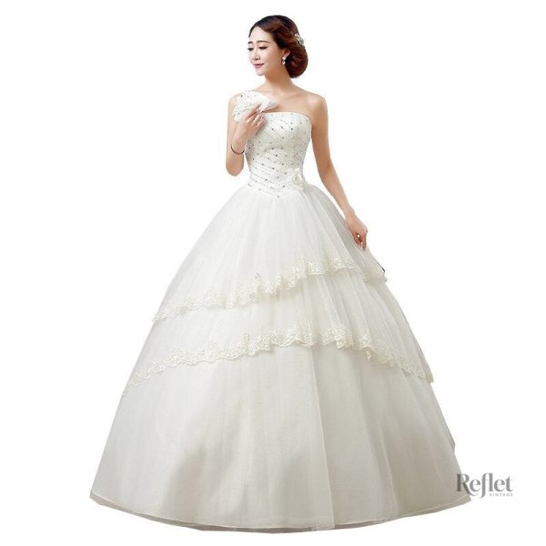 robe-de-mariee-forme-princesse-dos-nu-1 Robe de mariée princesse dos nu élégante et romantique