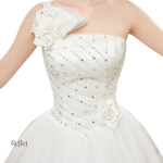 Robe de mariée style princesse, silhouette flatteuse