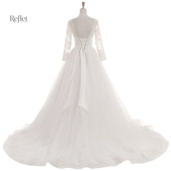Robe de mariage française avec jupon ample