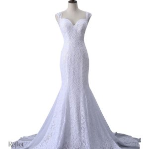 Robe de mariée princesse pas cher en dentelle élégante