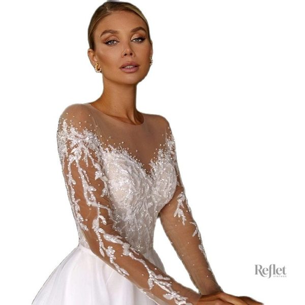 Robe de mariée au style princesse, parfaite pour un mariage de rêve