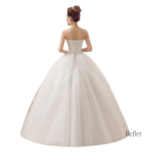 Robe de mariée style princesse avec jupe ample