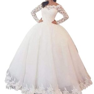 Robe de mariée princesse avec manches élégantes