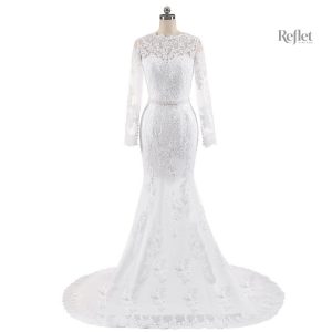 Robe de mariée princesse avec manches longues