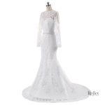 Robe de mariée à manches longues, look romantique