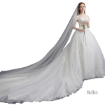 Robe de style princesse avec voile délicat