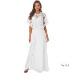 Robe de mariée princesse avec volant sur les épaules