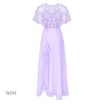 Robe de mariée élégante avec volants délicats
