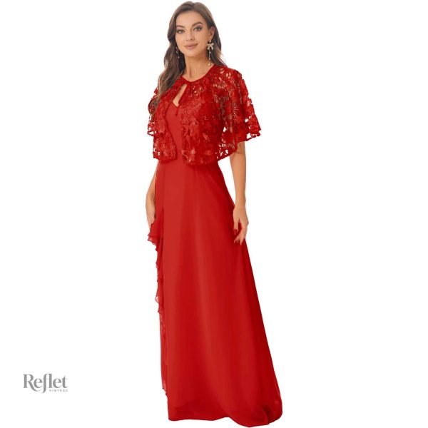 Robe de mariée avec design romantique et volants