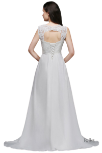 Robe de cérémonie blanche, silhouette princesse