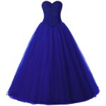 Robe de mariée princesse couleur bleue
