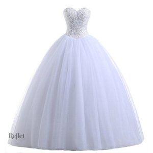 Robe de mariée princesse bleu clair