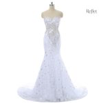 Robe de mariée princesse bleu et blanc