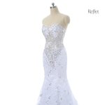 Robe de mariée féerique avec accents bleu
