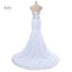 Robe de mariage classique, bleu blanc, style princesse