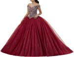 Robe de mariée princesse bordeaux élégante et romantique