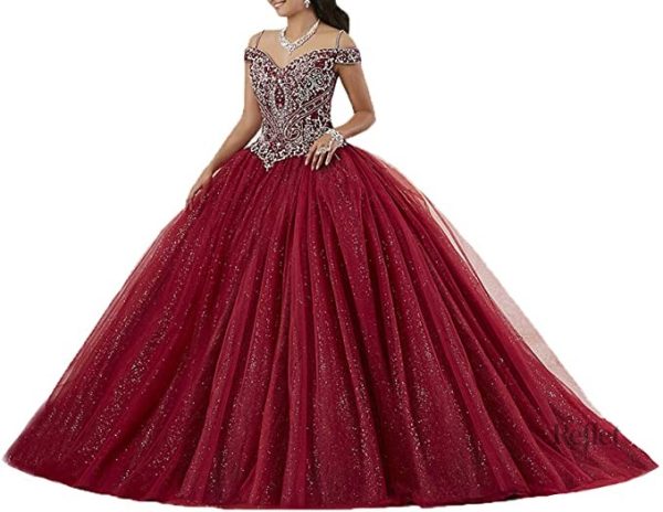 robe-de-mariee-princesse-bordeaux-1 Robe de mariée princesse bordeaux élégante et romantique