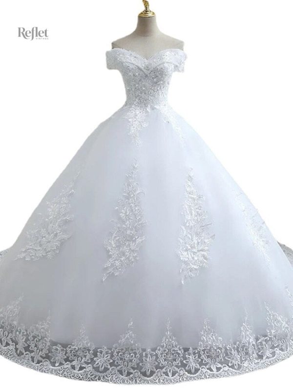 robe-de-mariee-princesse-bouffantes-dos-nu-1 Robe de mariée princesse bouffante dos nu élégante