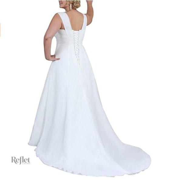 Robe de mariée élégante avec bretelles délicates
