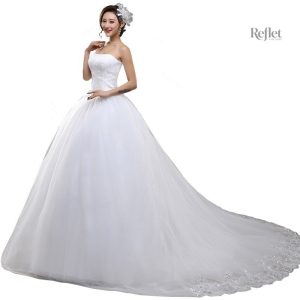 Robe de mariée princesse bustier avec traîne