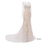 Robe de mariée princesse en dentelle à manches