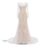 Robe de mariée style princesse avec manches en dentelle