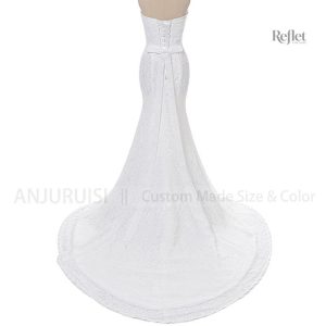 Robe de mariée dos nu, design princesse avec dentelle raffinée