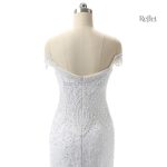 Robe de mariée en dentelle, silhouette princesse