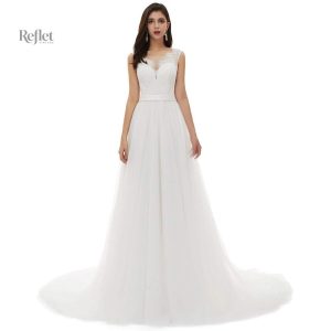 Robe de mariée dos en V pour un look romantique