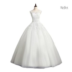 Robe de mariée princesse évasée fleurie