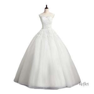 Robe évasée avec motifs floraux pour mariage