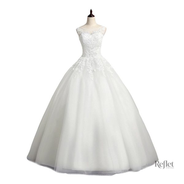 Robe évasée avec motifs floraux pour mariage