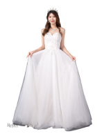 Robe de mariée en tulle et satin