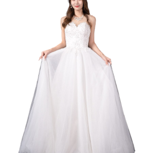 Robe de mariée en tulle et satin