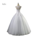 Robe de mariée style princesse, haut en dentelle