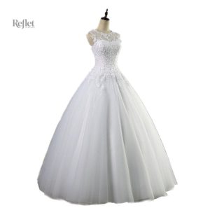 Robe élégante avec détails en dentelle pour mariée