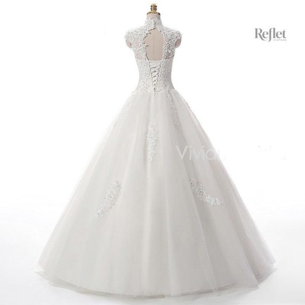 robe-de-mariee-princesse-lacet-dos-1 Robe de mariée princesse avec lacet au dos