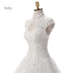 Robe blanche à volants, style princesse, dos lacé