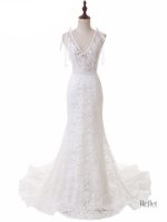 Robe de mariée longue princesse avec traîne sexy