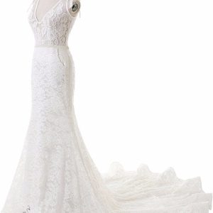 Robe de mariée élégante avec longue traîne et style princesse