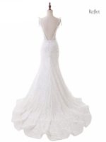 Robe de mariée sexy à traîne longue, silhouette princesse