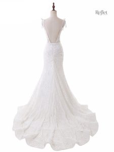 Robe de mariée sexy à traîne longue, silhouette princesse