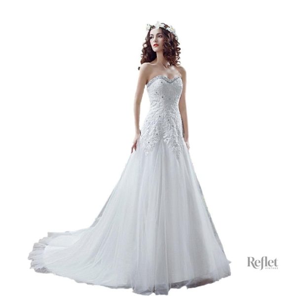 robe-de-mariee-princesse-moderne-1 Robe de mariée princesse moderne en tissu délicat