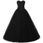Robe de mariée princesse noire élégante et romantique