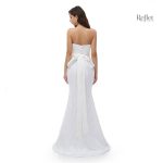 Robe de mariée petite taille avec traîne