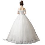 Robe de mariée style princesse avec jupe volumineuse et délicate