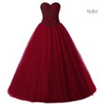 Robe de mariée princesse rouge voluminueuse